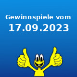 Gewinnspiele vom 17.09.2023 Gewinnspiele vom 17.09.2023