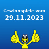 Gewinnspiele vom 29.11.2023 Gewinnspiele vom 29.11.2023